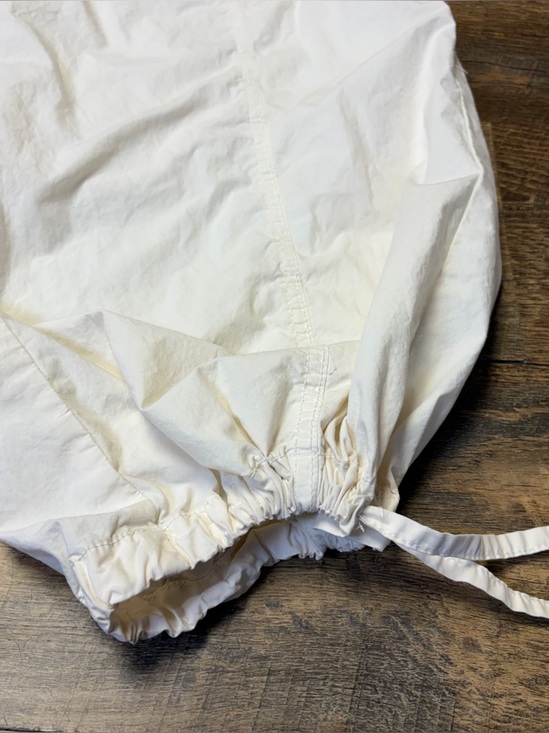 AERIE Cargo Pants High Waist Go-For-It Baggy Parachute Jogger Womens Large Ivory - Picture 4 of 13